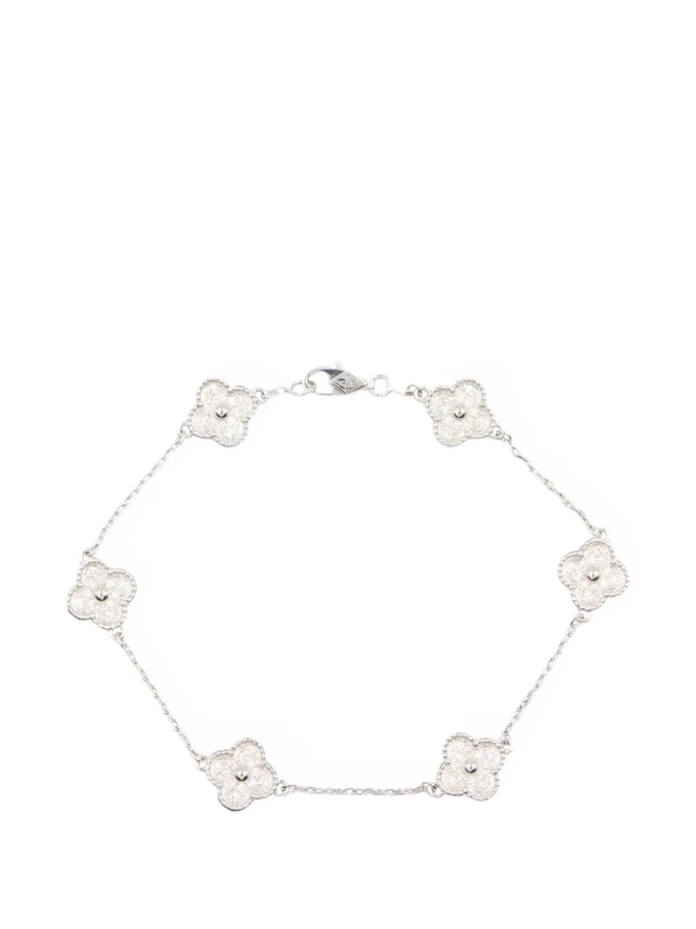 Van Cleef & Arpels Pre-Owned 2010s Sweet Alhambra diamond bracelet - Argento