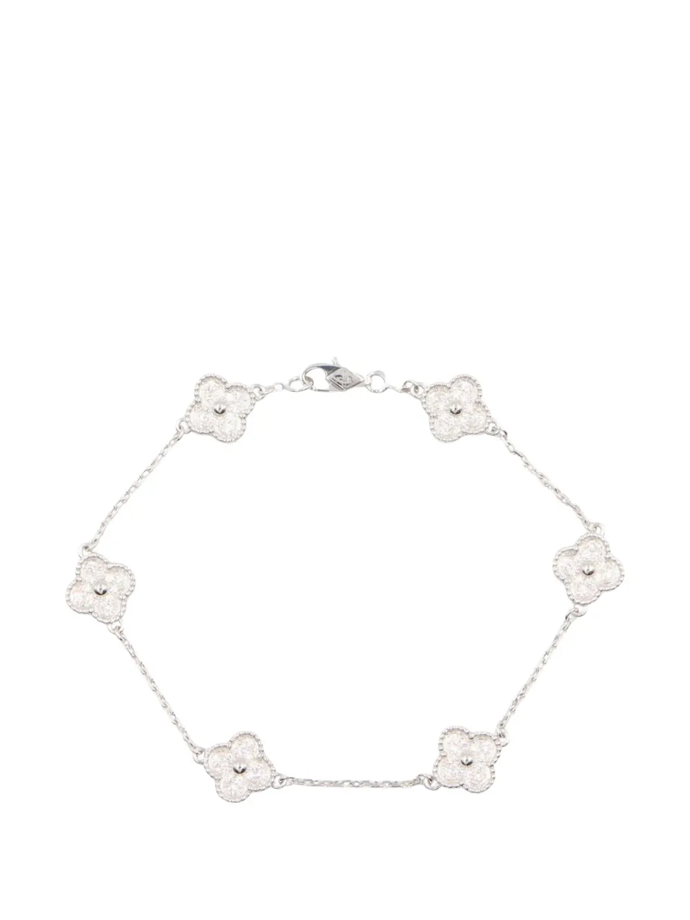 Van Cleef & Arpels Pre-Owned 2010s Sweet Alhambra diamond bracelet - Argento
