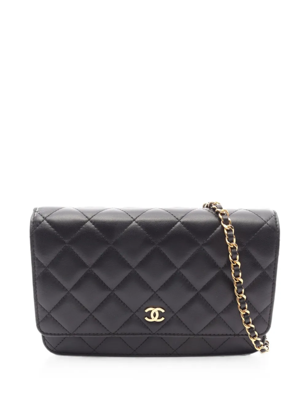 CHANEL Pre-Owned 2016-2017 Wallet on Chain mini bag - Schwarz