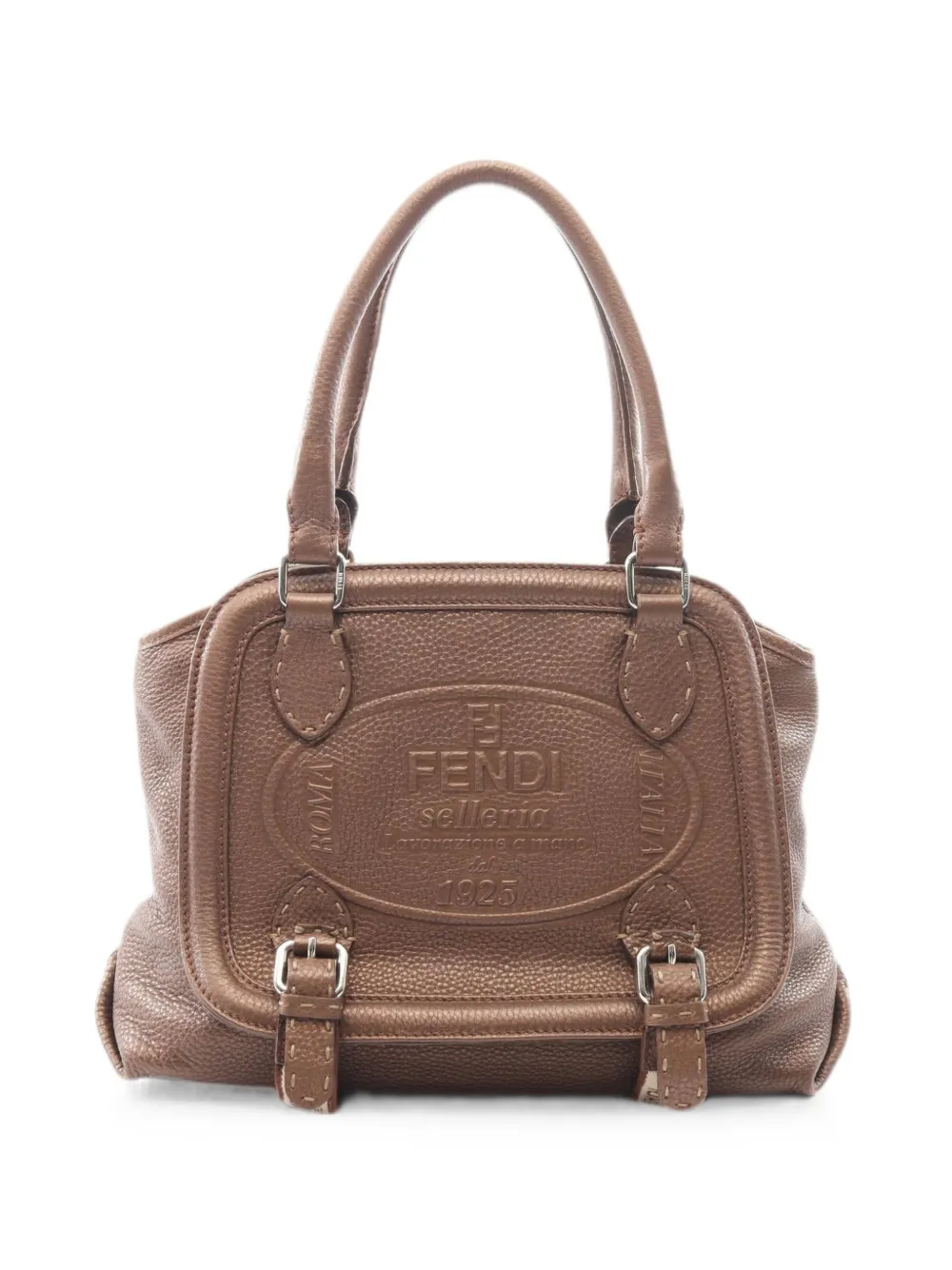 Fendi Pre-Owned 2000s Selleria buckled tote bag - Braun
