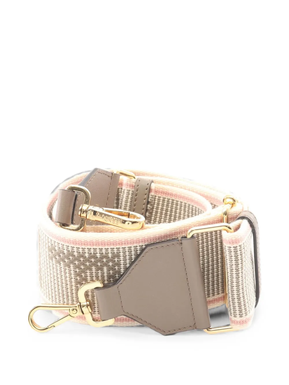 Fendi Pre-Owned 2010s Strap You logo shoulder strap - Nude