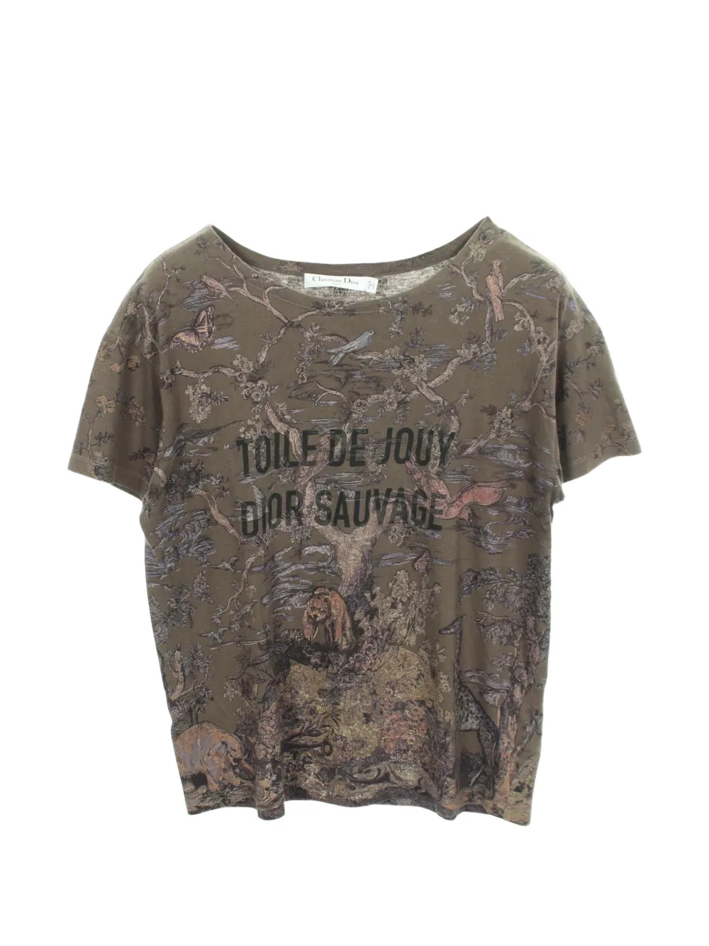 Christian Dior Pre-Owned 2010s Toile de Jouy short-sleeve T-shirt - Braun