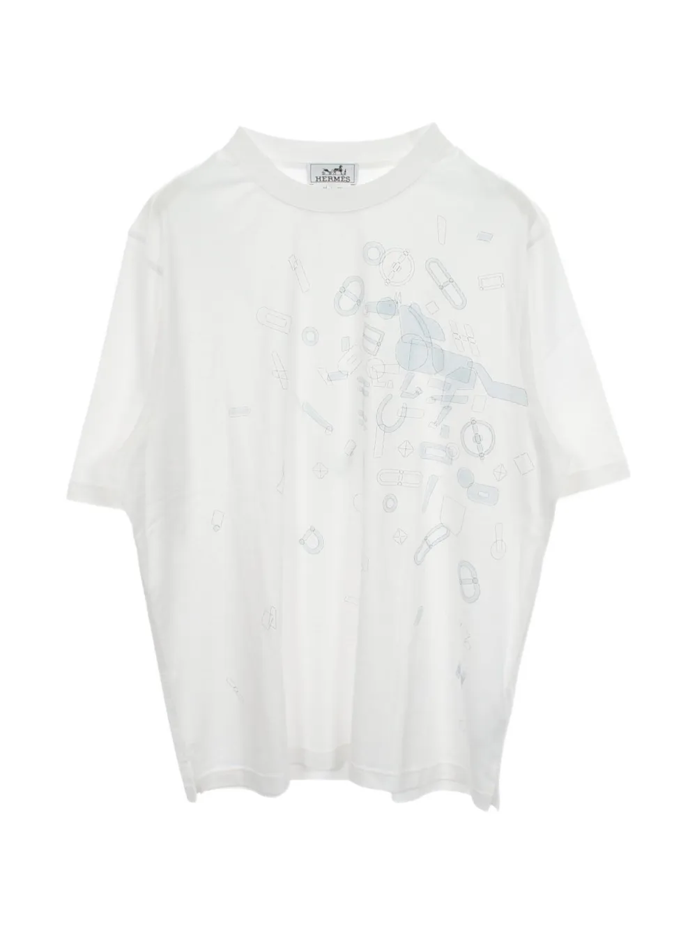Hermès Pre-Owned 2010s Fragments Equestres T-shirt - Bianco