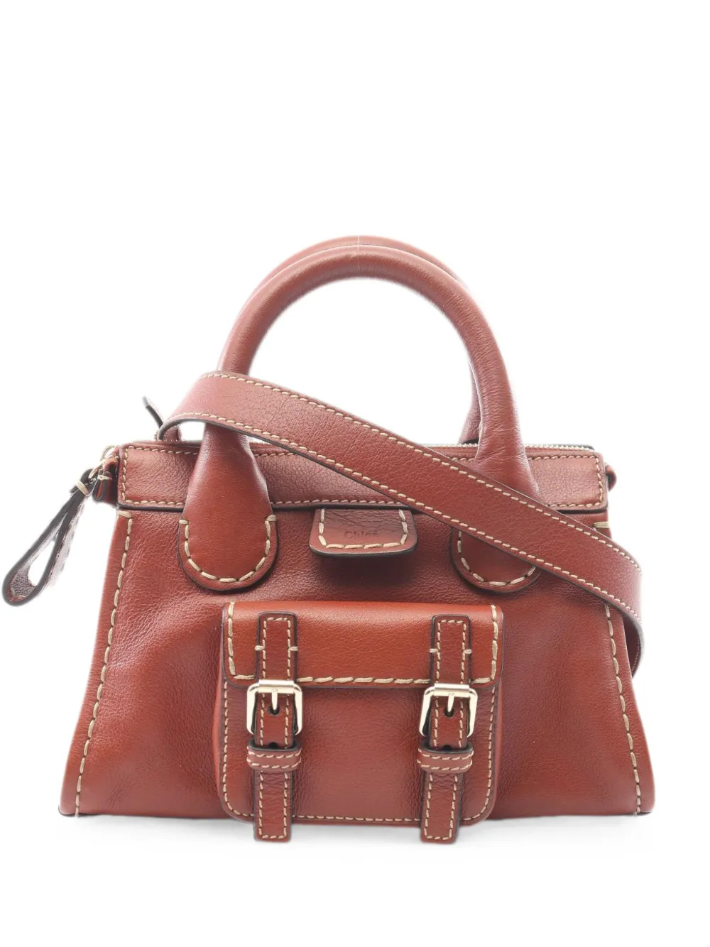 Chloé Pre-Owned 2010s Edith buckle two-way handbag - Marrone