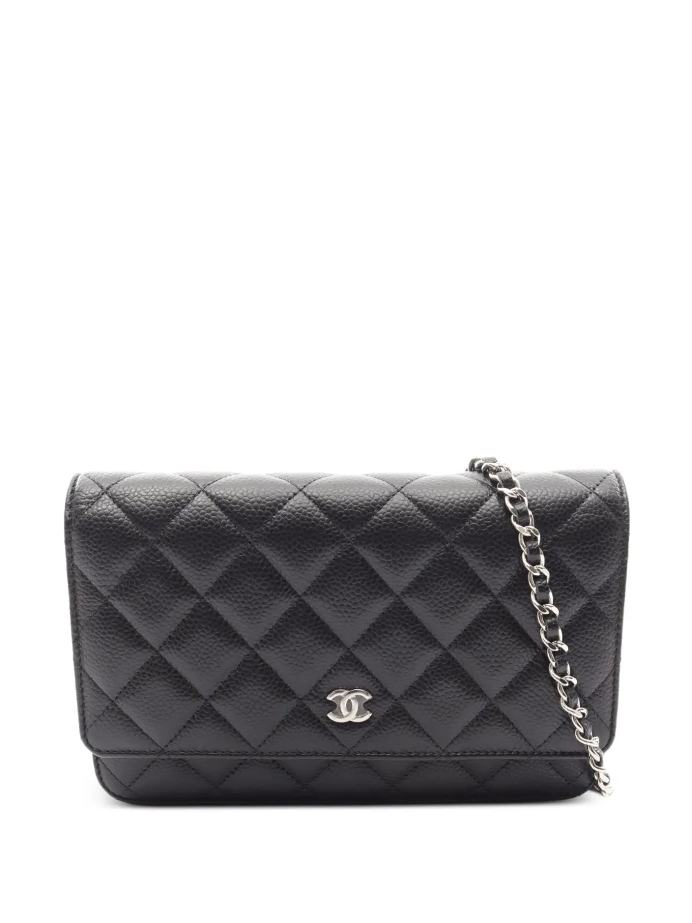 CHANEL Pre-Owned mini matelassé caviar chain cross body bag - Nero