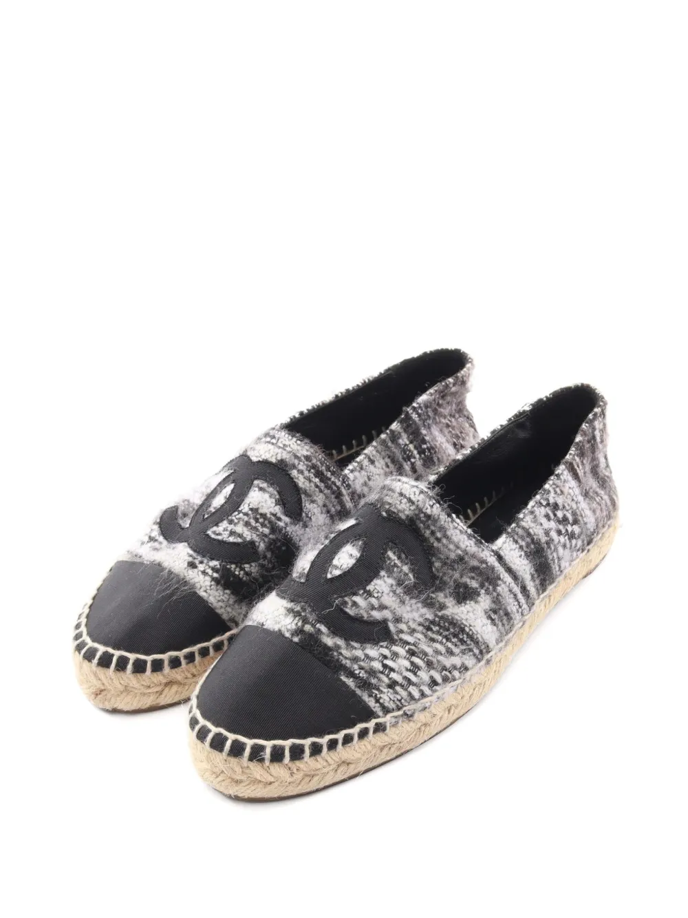 CHANEL Pre-Owned 1986-1988 logo espadrilles - Grau