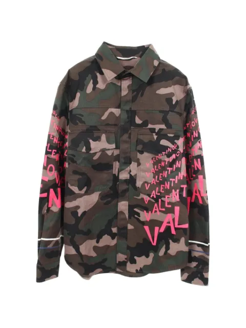 Valentino Garavani Pre-Owned 2010s camouflage graffiti-print shirt jacket