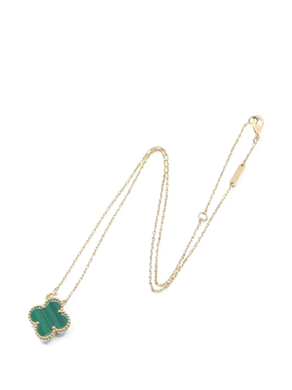 Van Cleef & Arpels Pre-Owned 2010s Alhambra malachite necklace - Gold