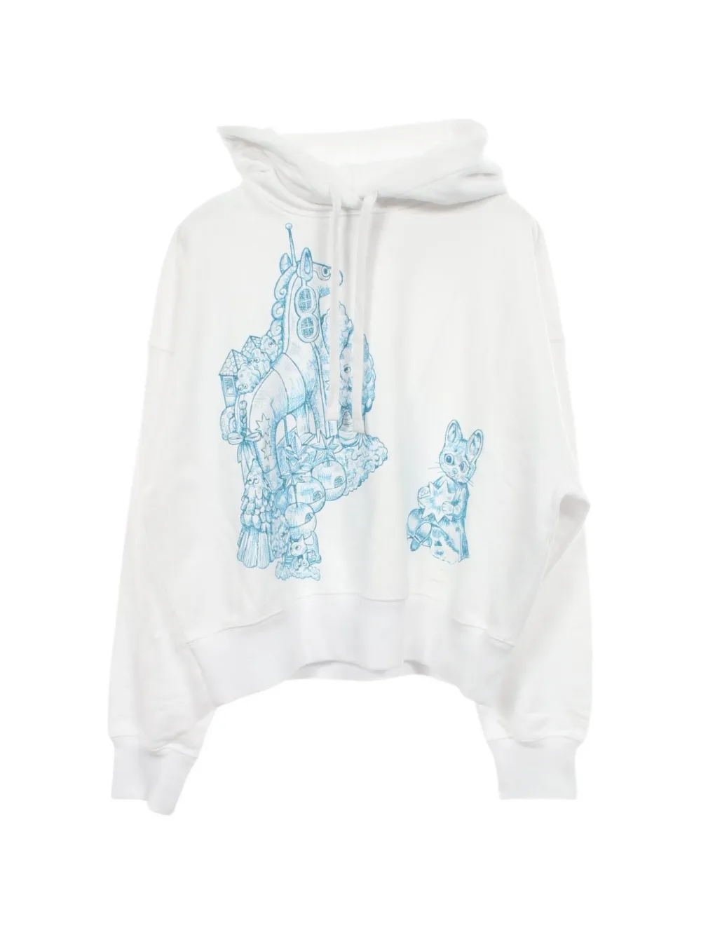 Gucci Pre-Owned x Yuko Higuchi 2010s graphic-print hoodie - Bianco