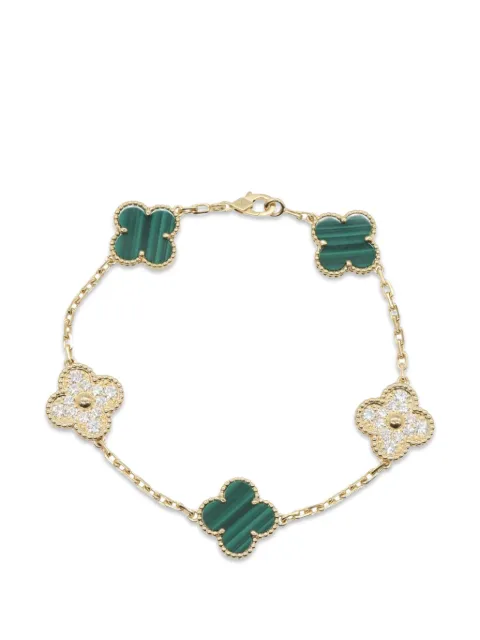 Van Cleef & Arpels Pre-Owned 2010s Vintage Alhambra malachite bracelet