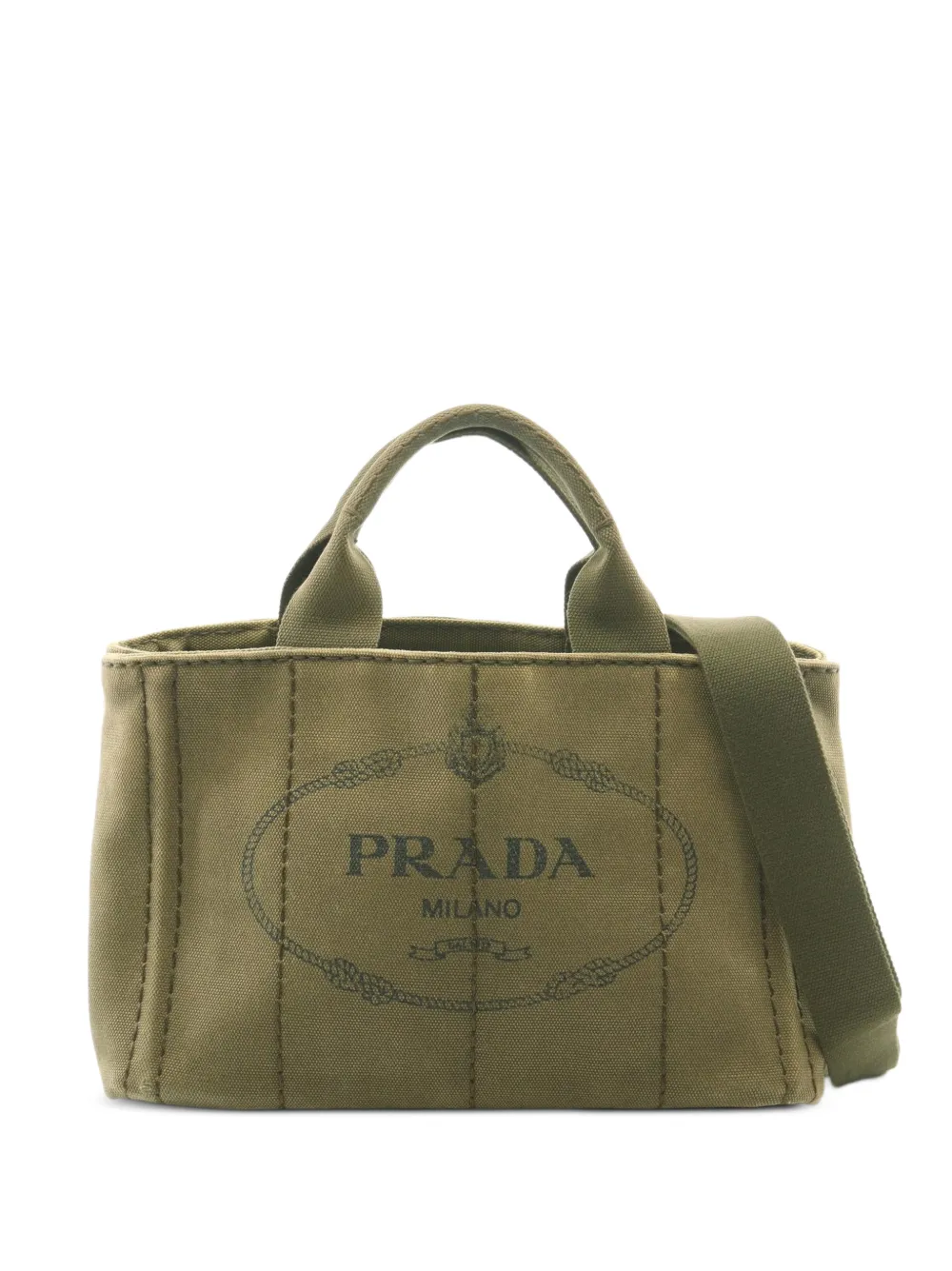 Prada Pre-Owned 2000s Canapa canvas tote bag - Verde