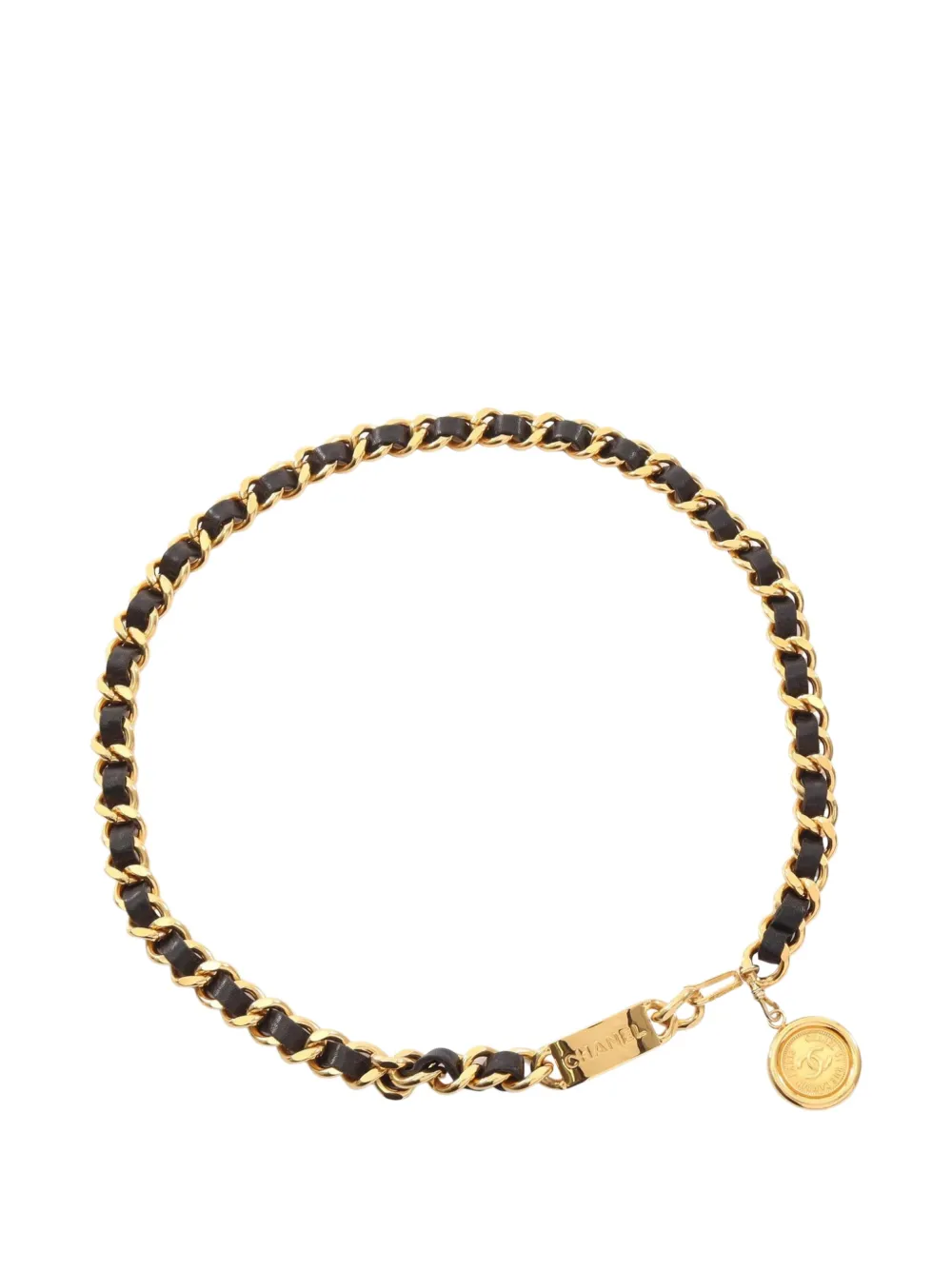 CHANEL Pre-Owned 1986-1988 Coco Mark chain belt - Gold