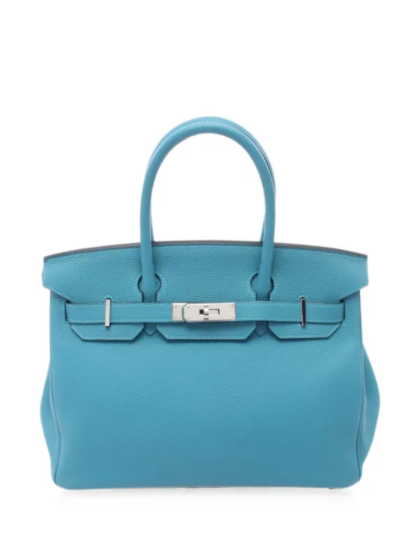 Hermès Pre-owned 2015 30 Birkin Handbag in Blue