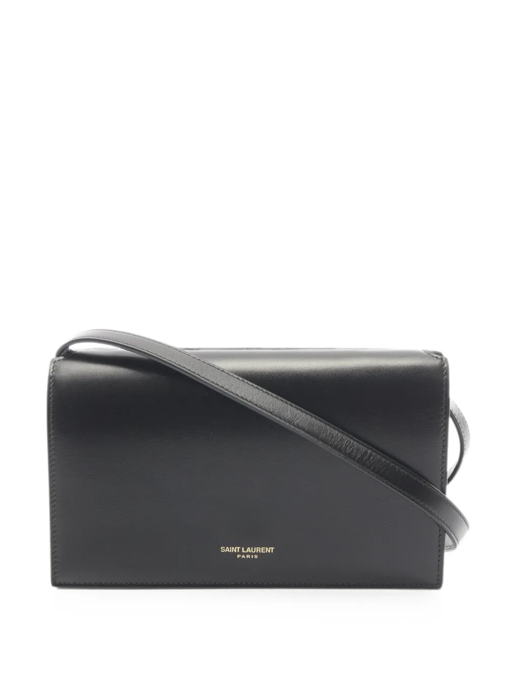 Saint Laurent Pre-Owned 2010s logo-detail leather shoulder bag - Nero