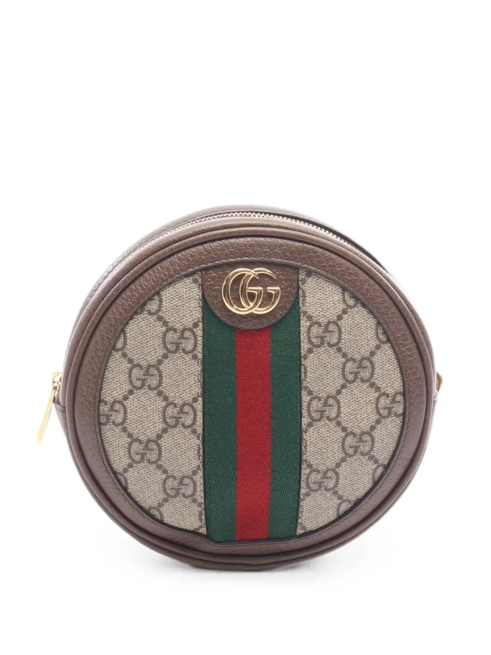 Pre-owned Gucci 2010s Mini Ophidia Gg Supreme Backpack In ブラウン