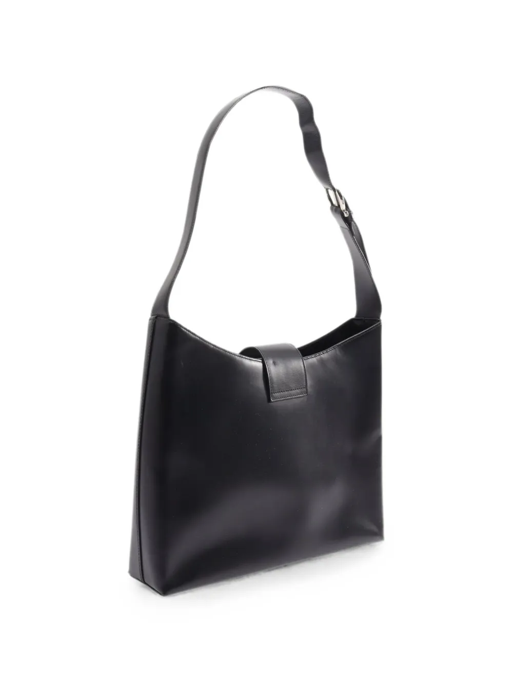 Ferragamo Pre-Owned 2010s Gancini-buckle leather shoulder bag - Nero