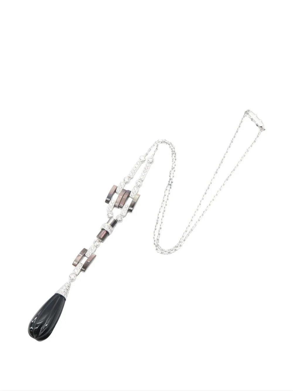 Cartier 2010s Agraff onyx necklace - Argento