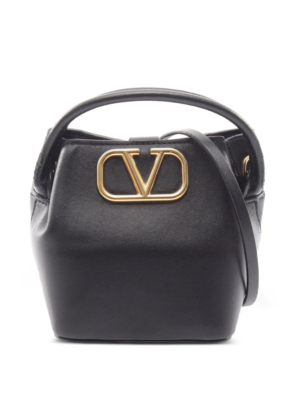 Valentino Garavani Pre-Owned 2000s VLogo leather handbag - Nero