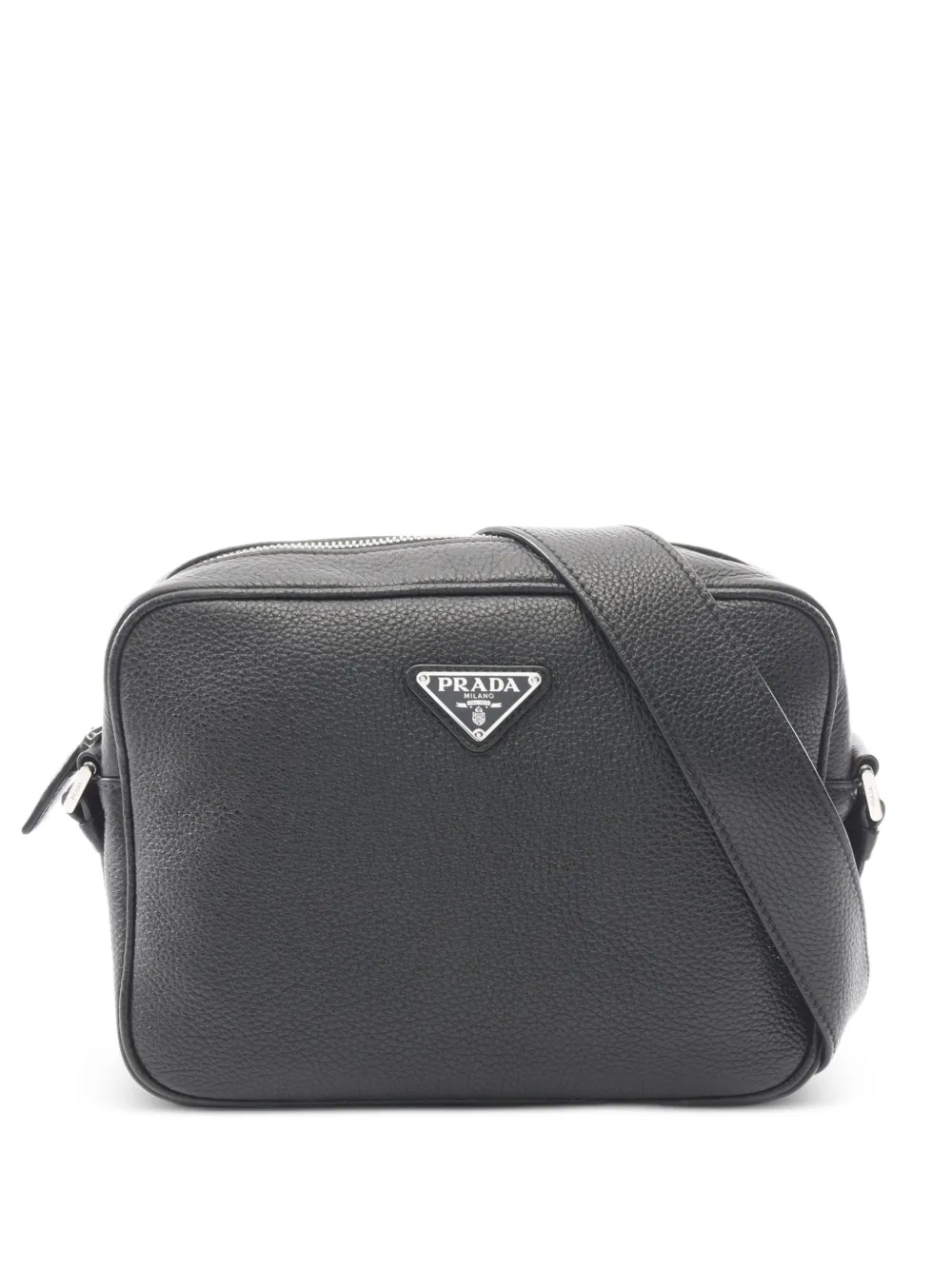 Prada Pre-Owned 2010s triangle logo shoulder bag - Nero