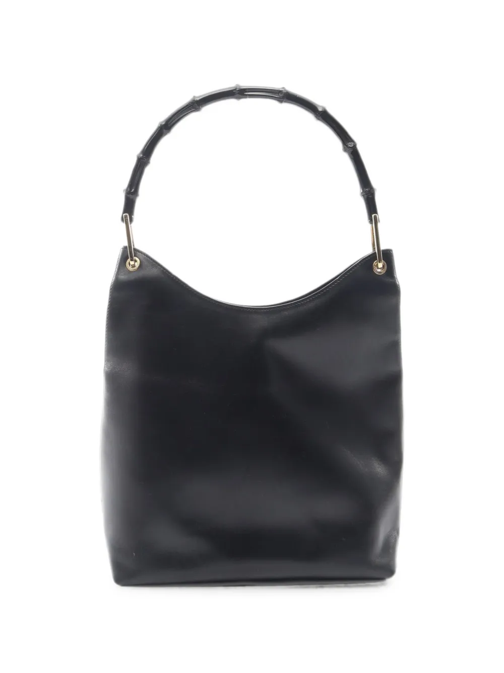 Pre-owned Gucci 2000s Bamboo Shoulder Bag In Black