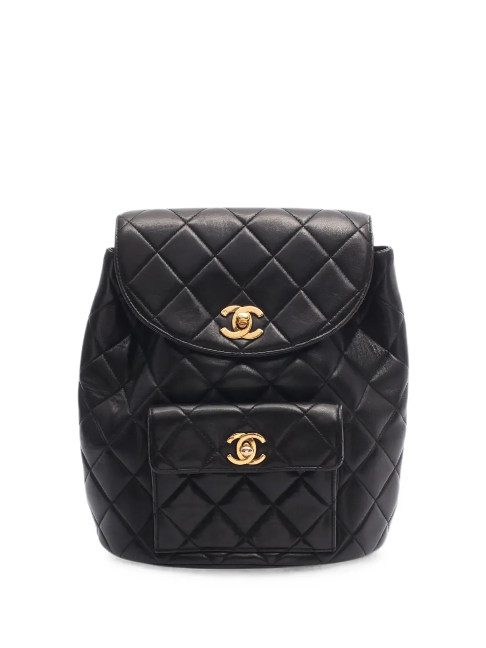 CHANEL Pre-Owned 2021s Matelassé turn-lock backpack - Nero