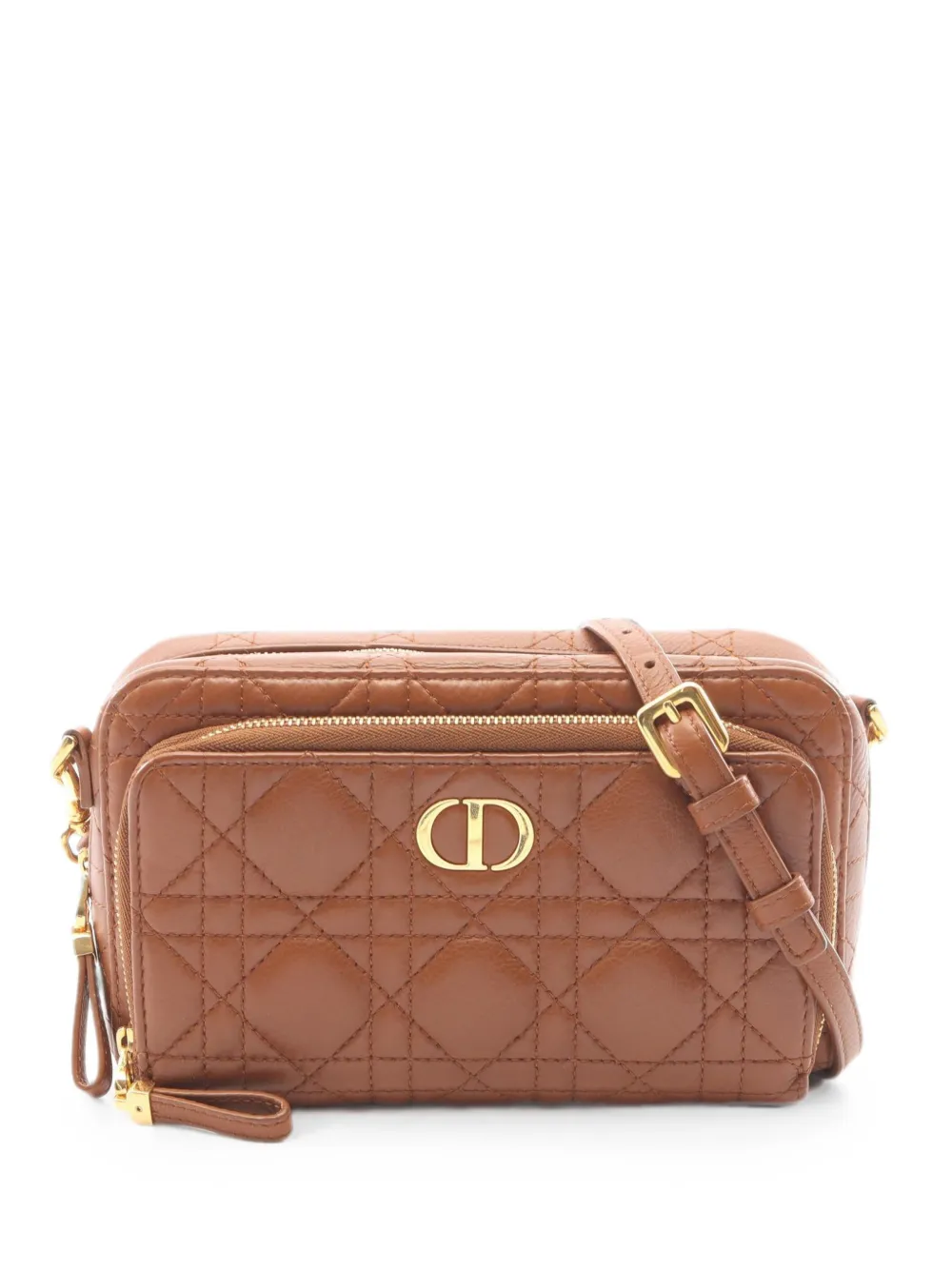 Christian Dior Pre-Owned 2000s Cannage Caro shoulder bag - Braun