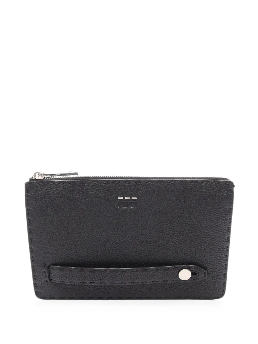 Fendi Pre-Owned 2010s Selleria slim clutch bag - Nero