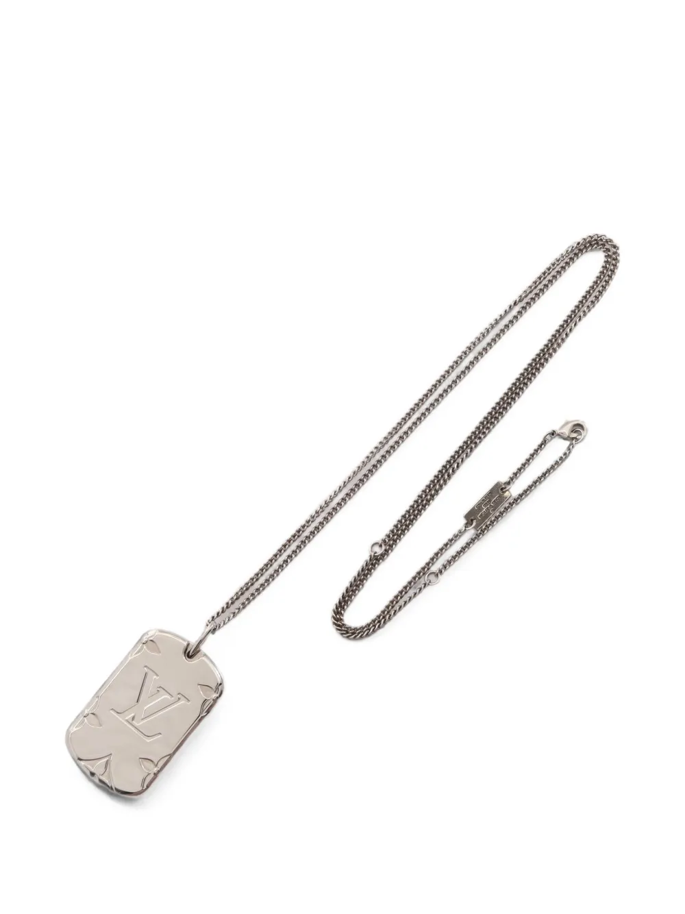 Louis Vuitton Pre-Owned 2022 Monogram locket necklace - Argento