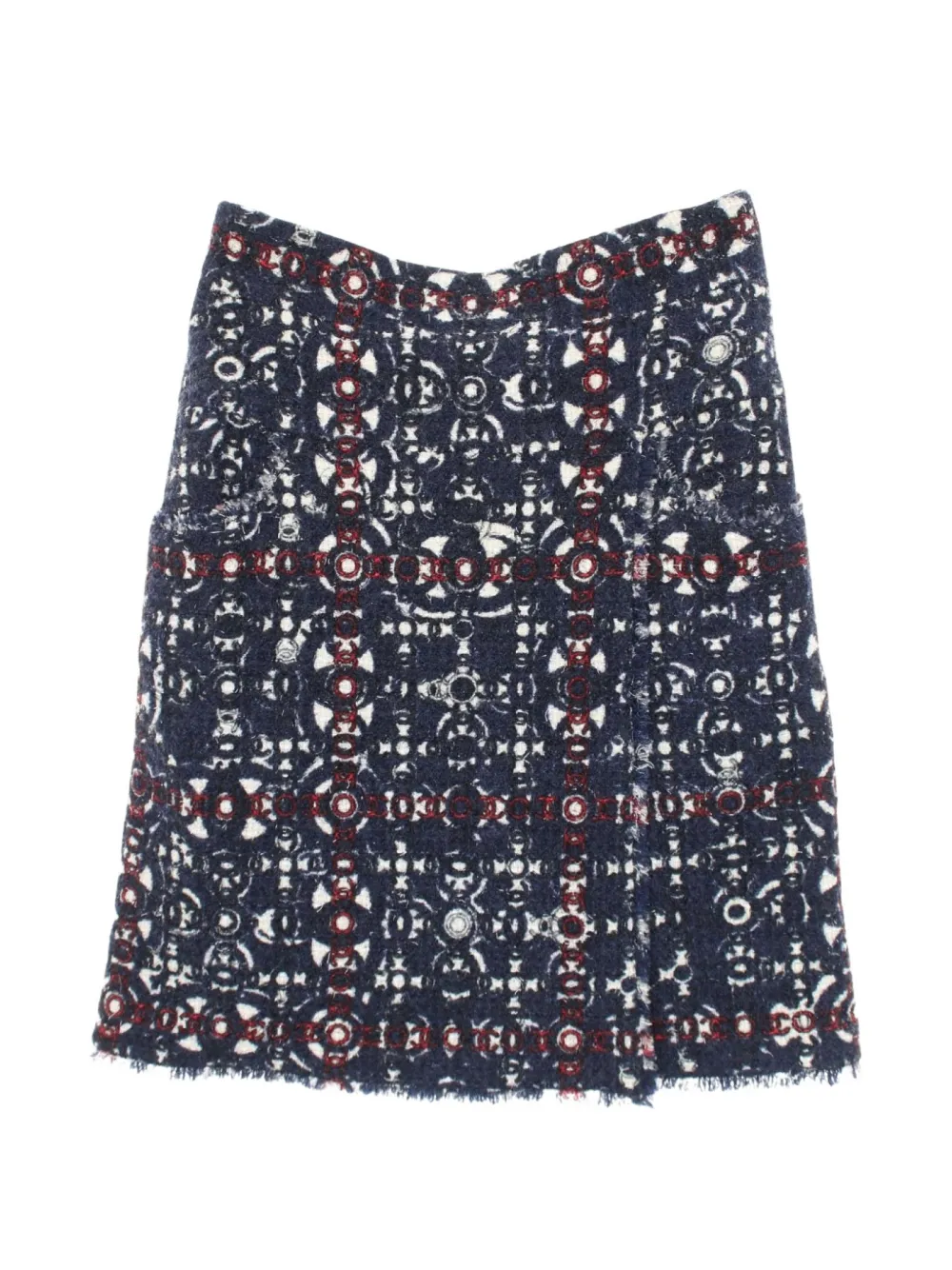 CHANEL Pre-Owned 1986-1988 Coco Mark tweed skirt - Blau
