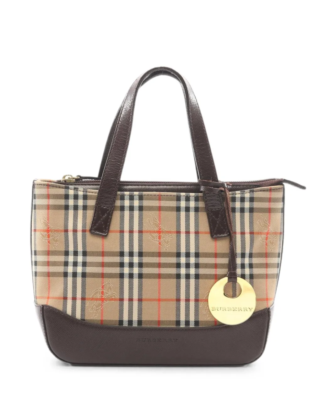 Burberry Pre-Owned 2000s Haymarket check handbag - Nude