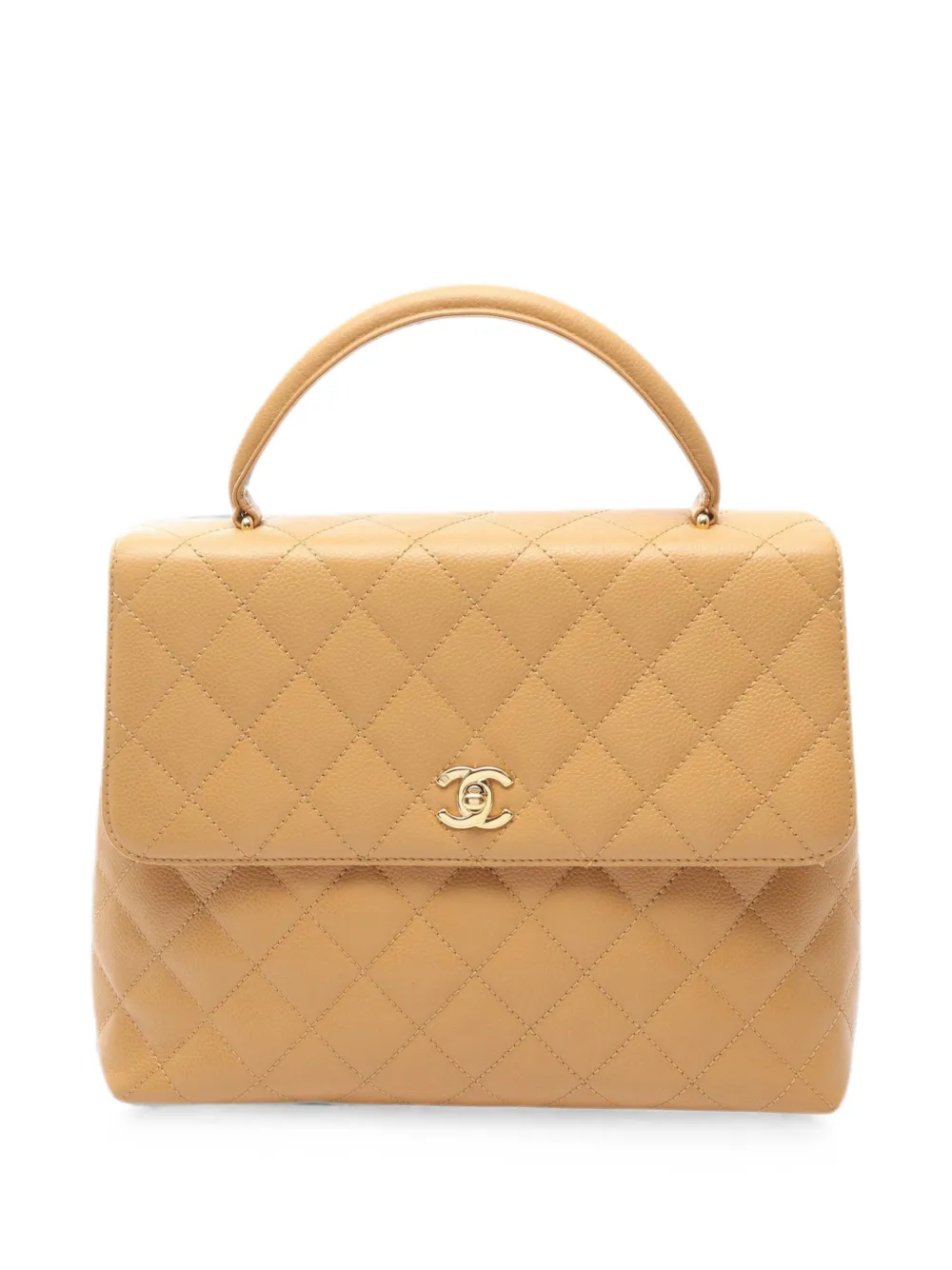 CHANEL Pre-Owned 2003-2004 Matelassé caviar tote bag - Nude