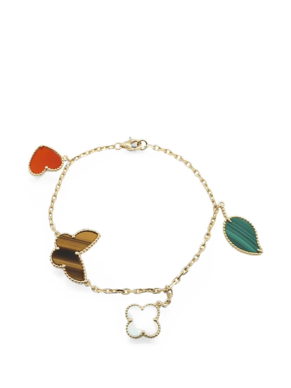 Van Cleef & Arpels Pre-Owned 2010s Lucky Alhambra multi-stones bracelet - Oro