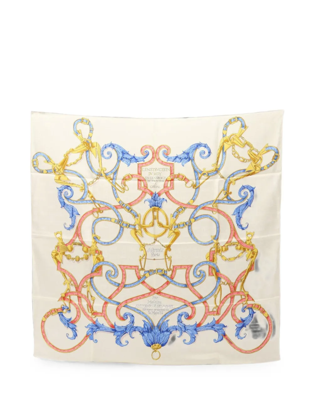 Pre-owned Hermes 2010s L'instruction Du Roy Scarf In White