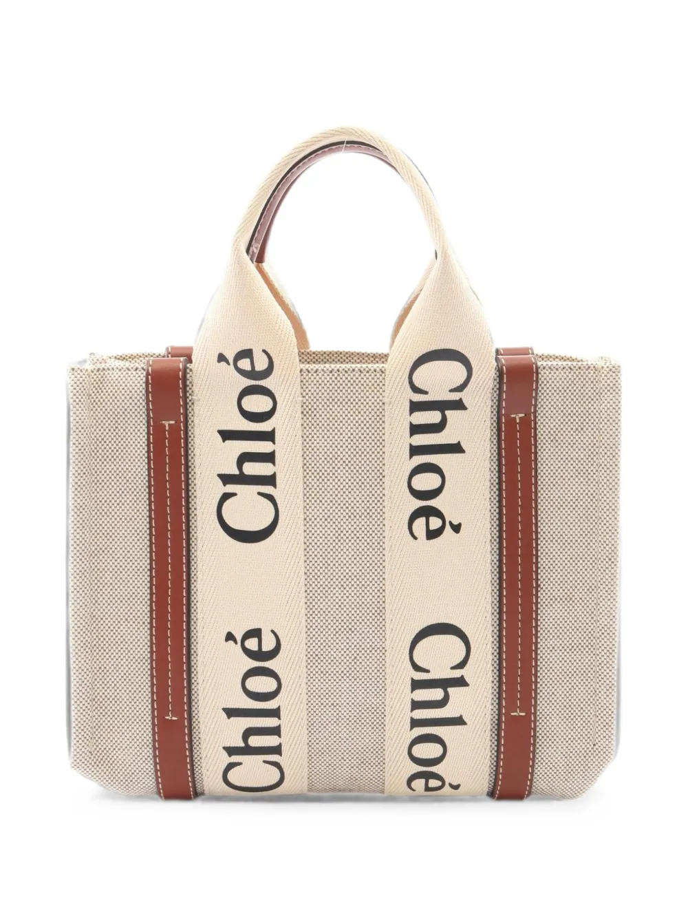 Chloé Pre-Owned 2010s small Woody tote bag - Nude
