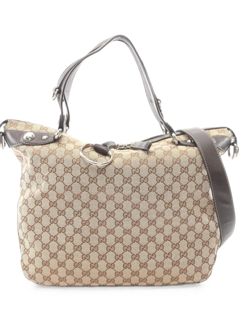 Gucci Pre-Owned 2010s Icon Bit Satchel GG canvas tote bag - Toni neutri