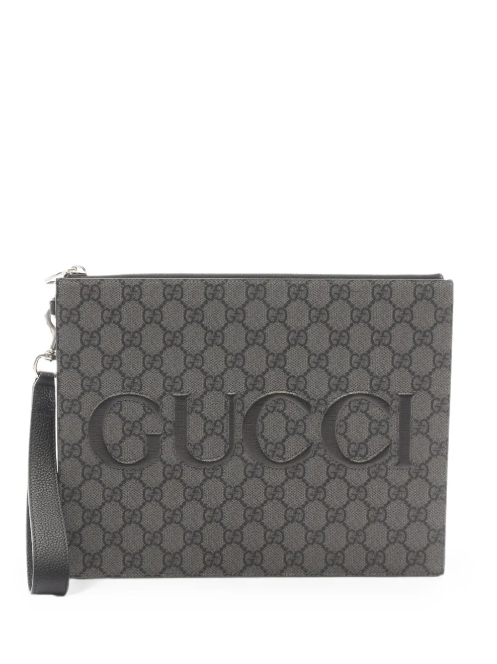Gucci Pre-Owned 2010s GG Supreme clutch bag - Grigio