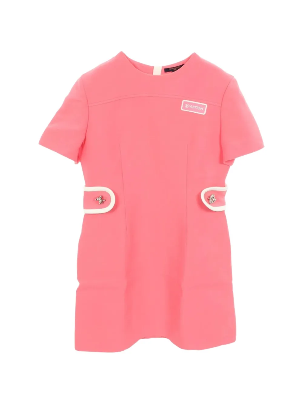 Pre-owned Louis Vuitton 2010s Logo-patch Short-sleeve Dress In Pink