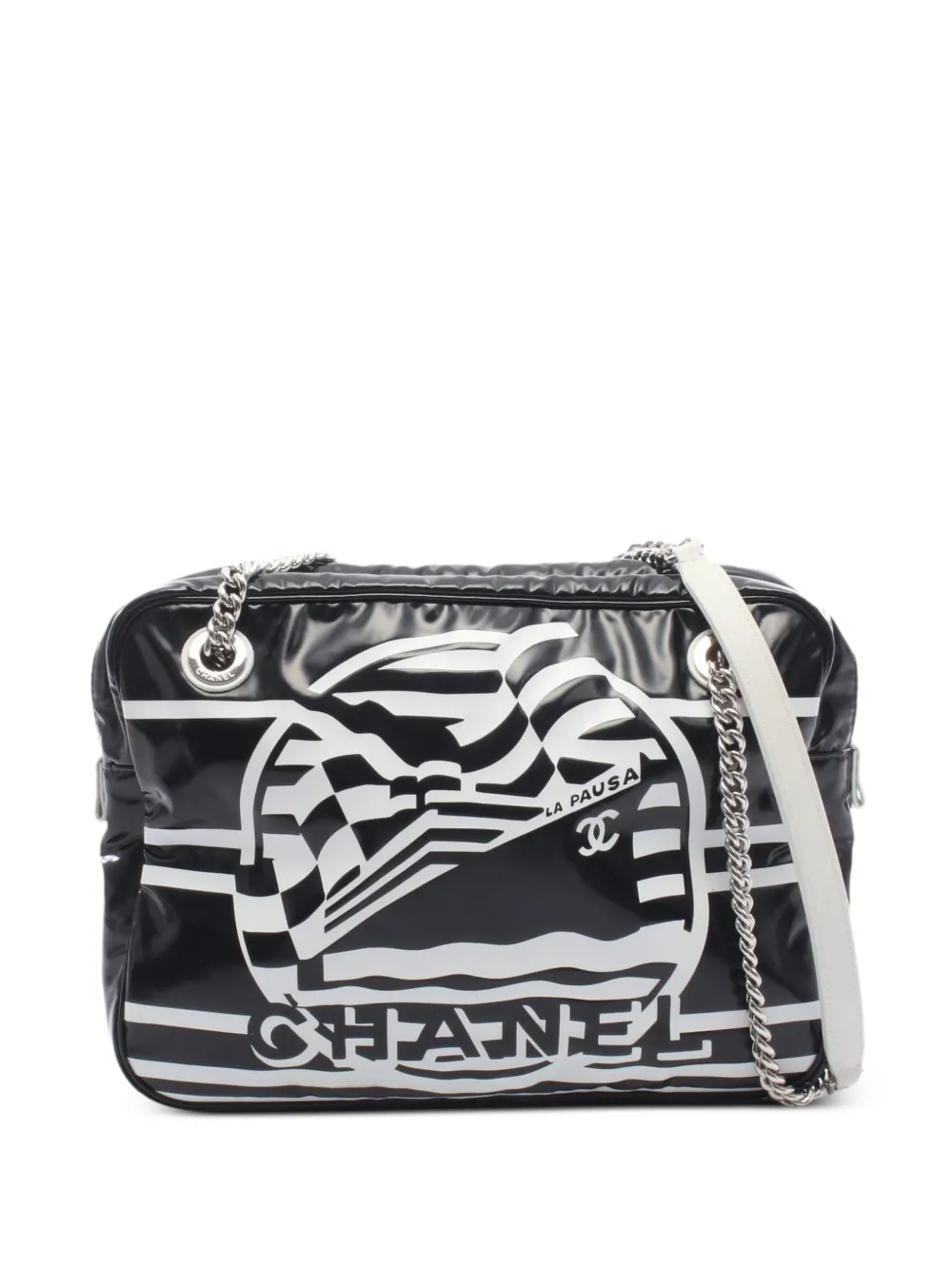 CHANEL Pre-Owned 2018-2019 La Pausa chain shoulder bag - Nero