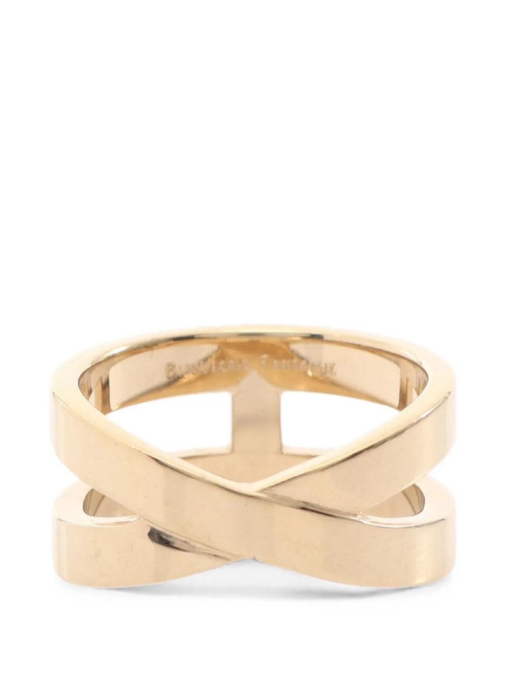 Pre-owned Hermes 2010s Luban Scarf Ring In Gold