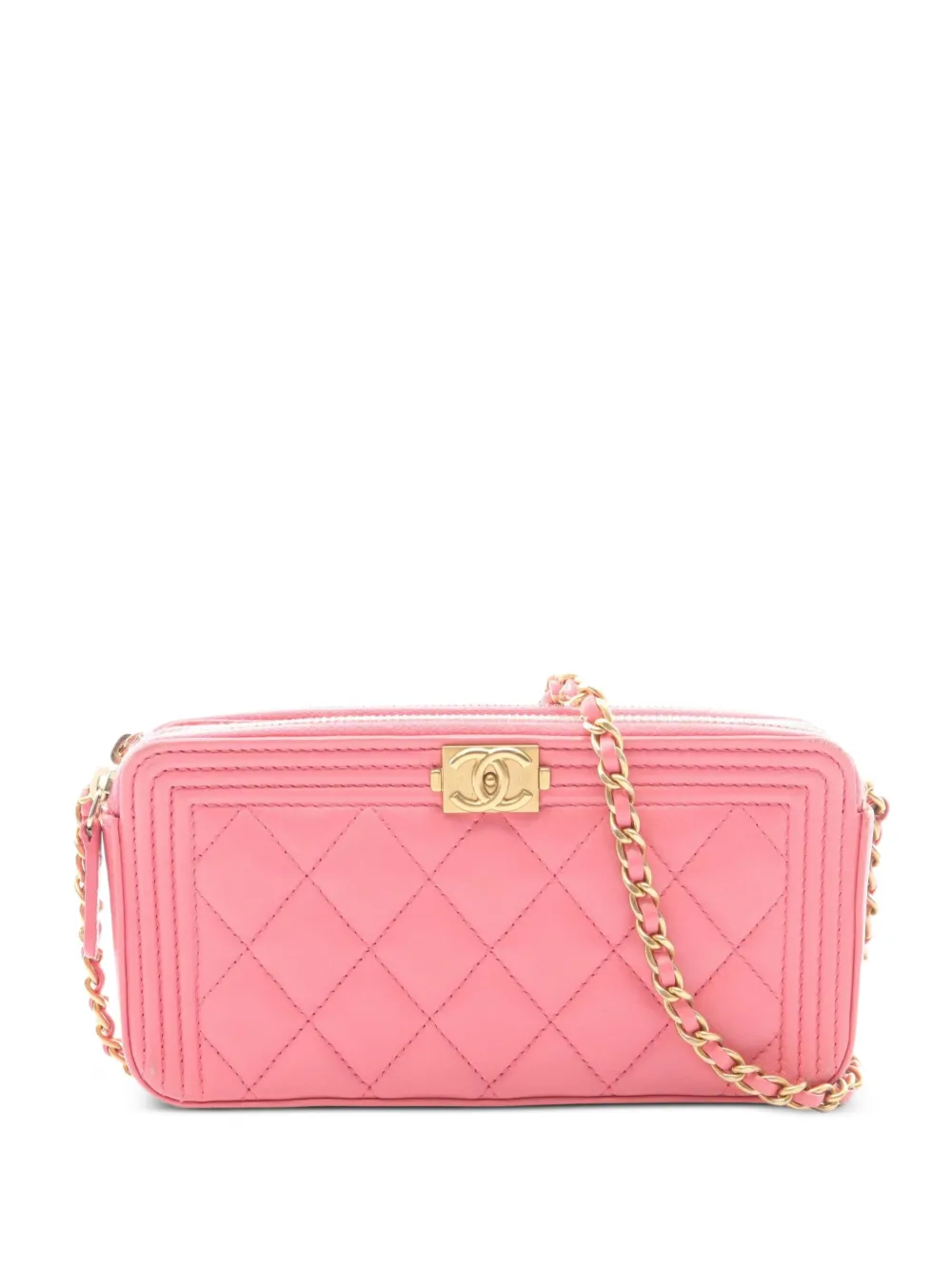 CHANEL Pre-Owned 2016-2017 Boy Chanel chain wallet - Rosa