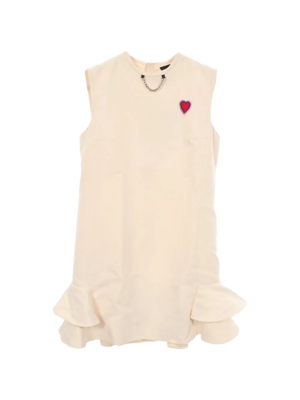 Louis Vuitton Pre-Owned 2000s Game On heart-patch mini dress - Nude