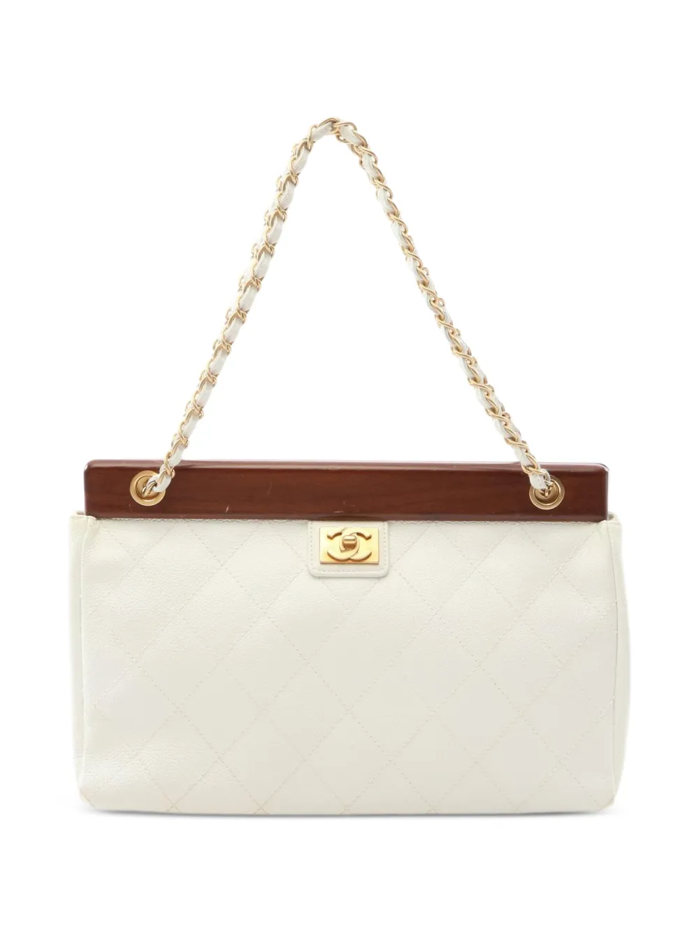CHANEL Pre-Owned cabas matelassé en cuir Caviar (2003-2004) - Blanc