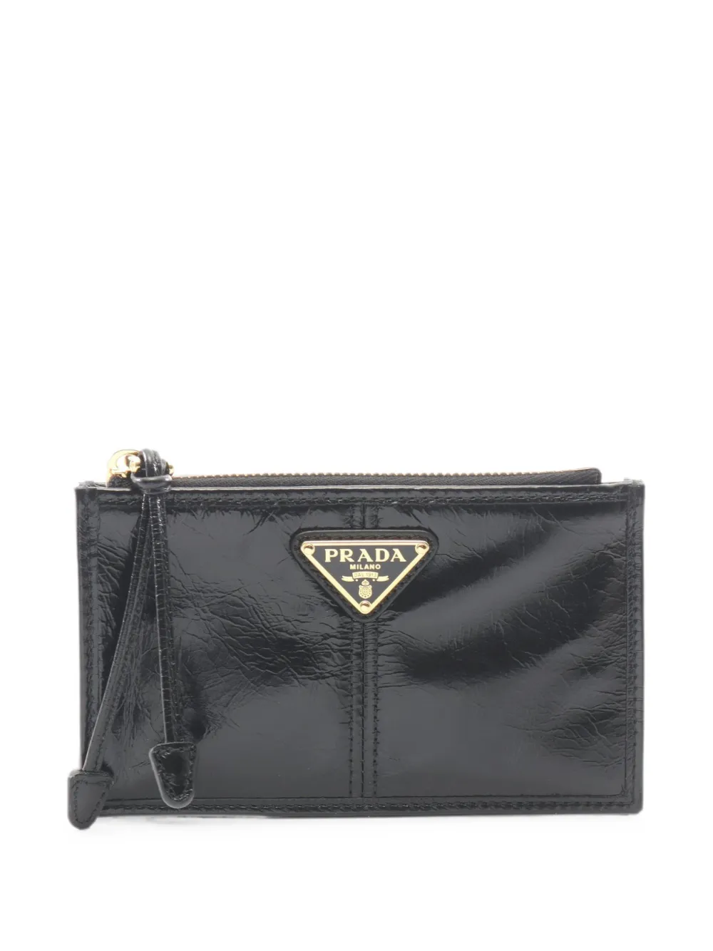 Pre-owned Prada Soft Lux Card Case In Black