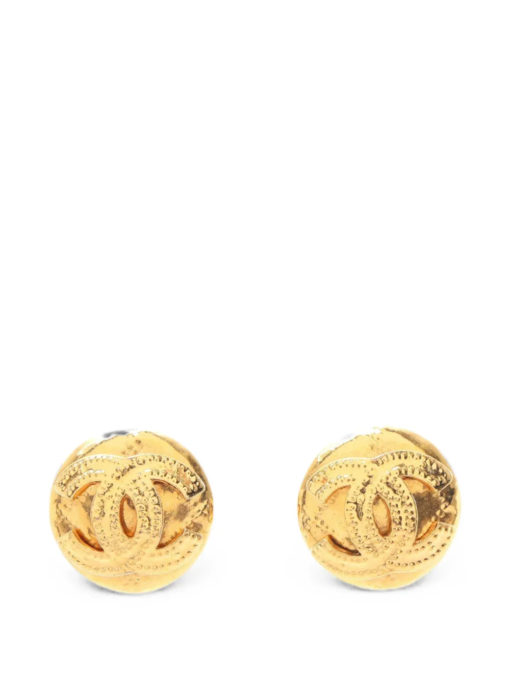 CHANEL Pre-Owned 1994 CC Coco Mark earrings - Gold