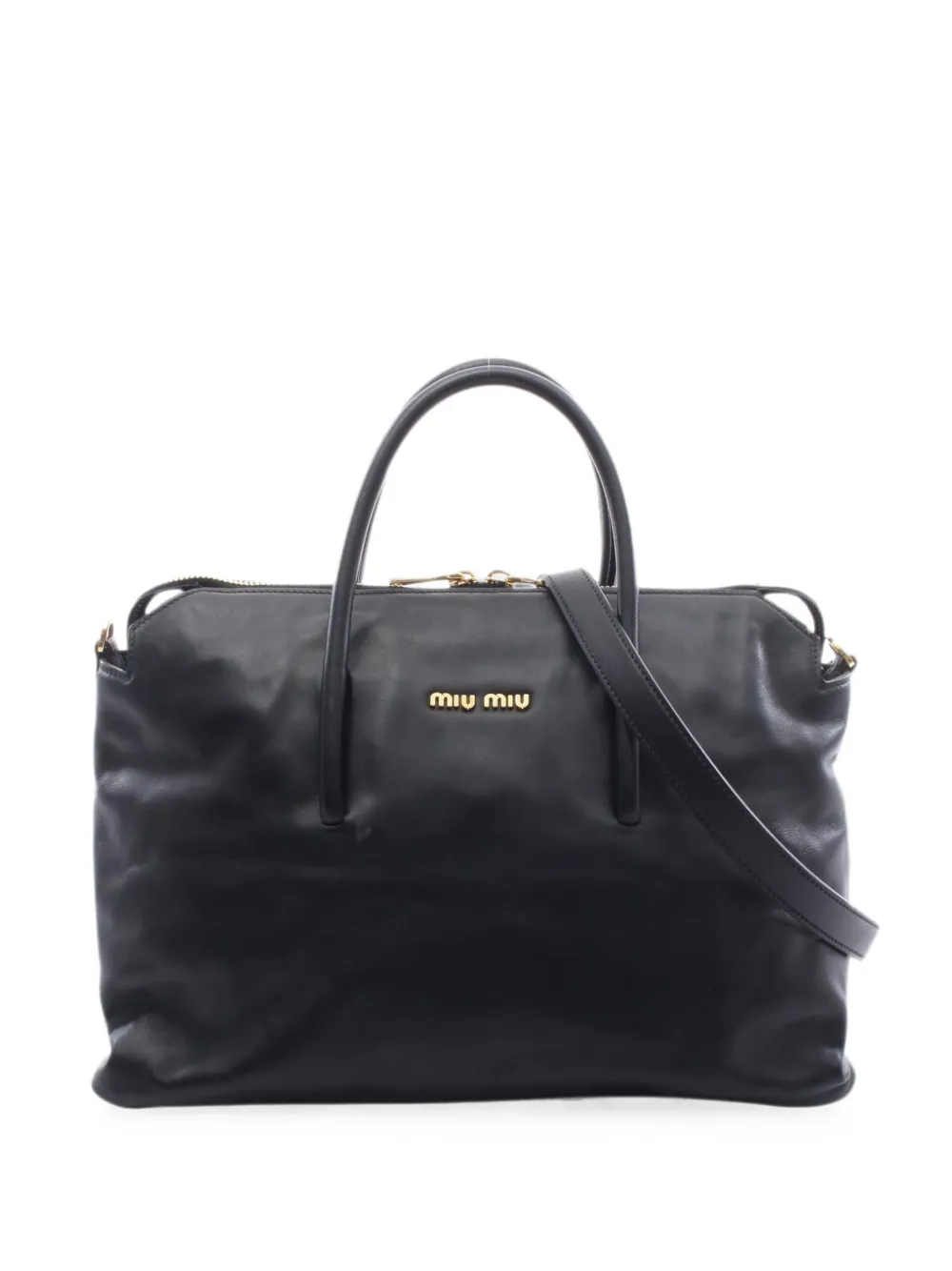 Miu Miu Pre-Owned 2010s leather tote bag - Nero