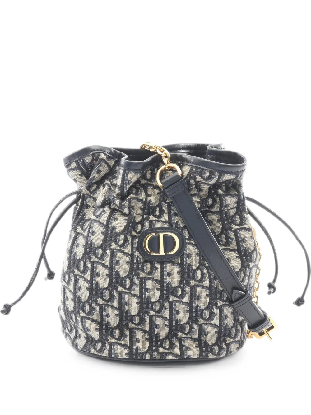 Christian Dior Pre-Owned 2010s 30 Montaigne Oblique bucket bag - Blu