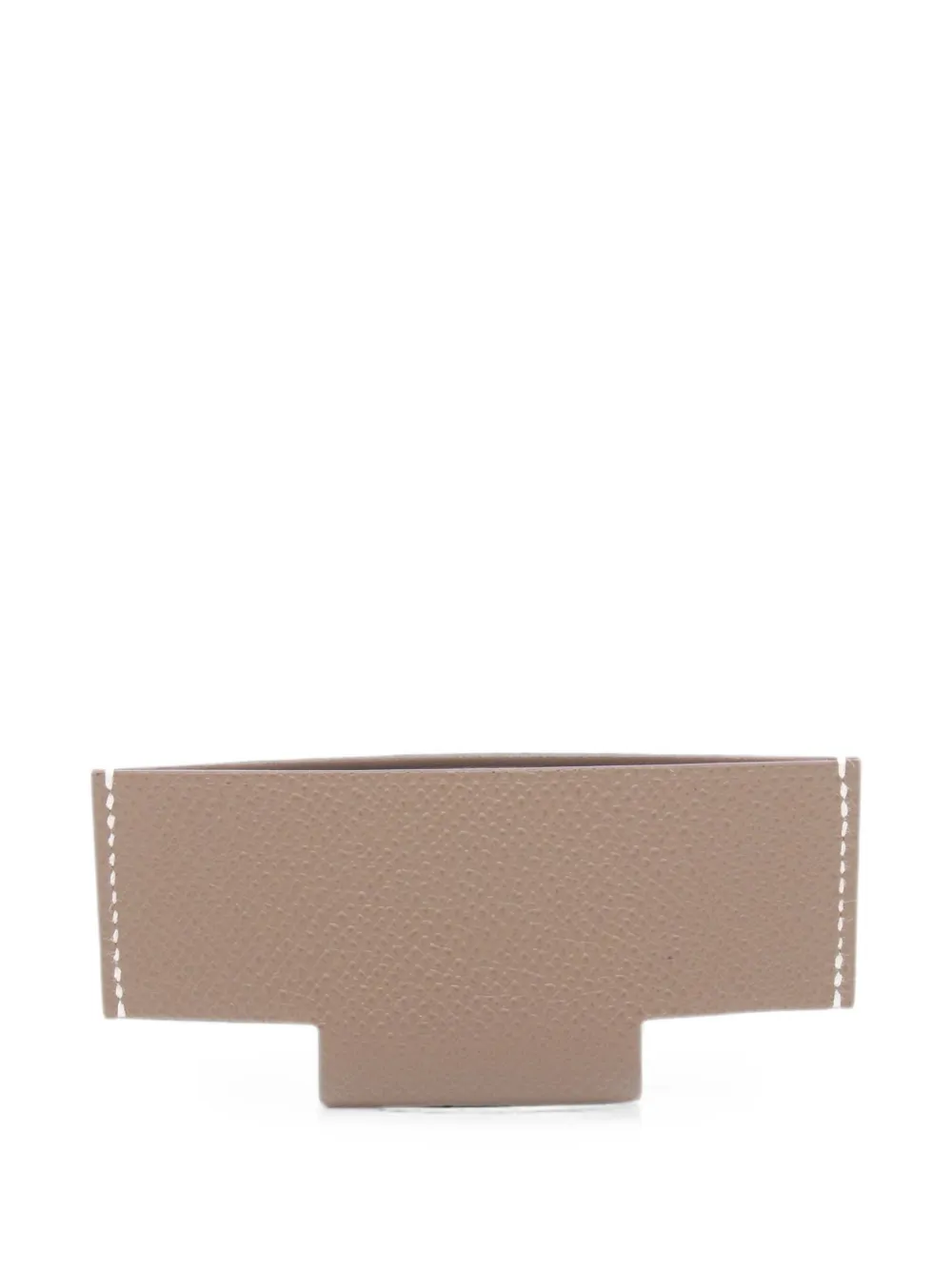 Pre-owned Hermes 2024 H-pocket Epsom Card Case In Neutrals