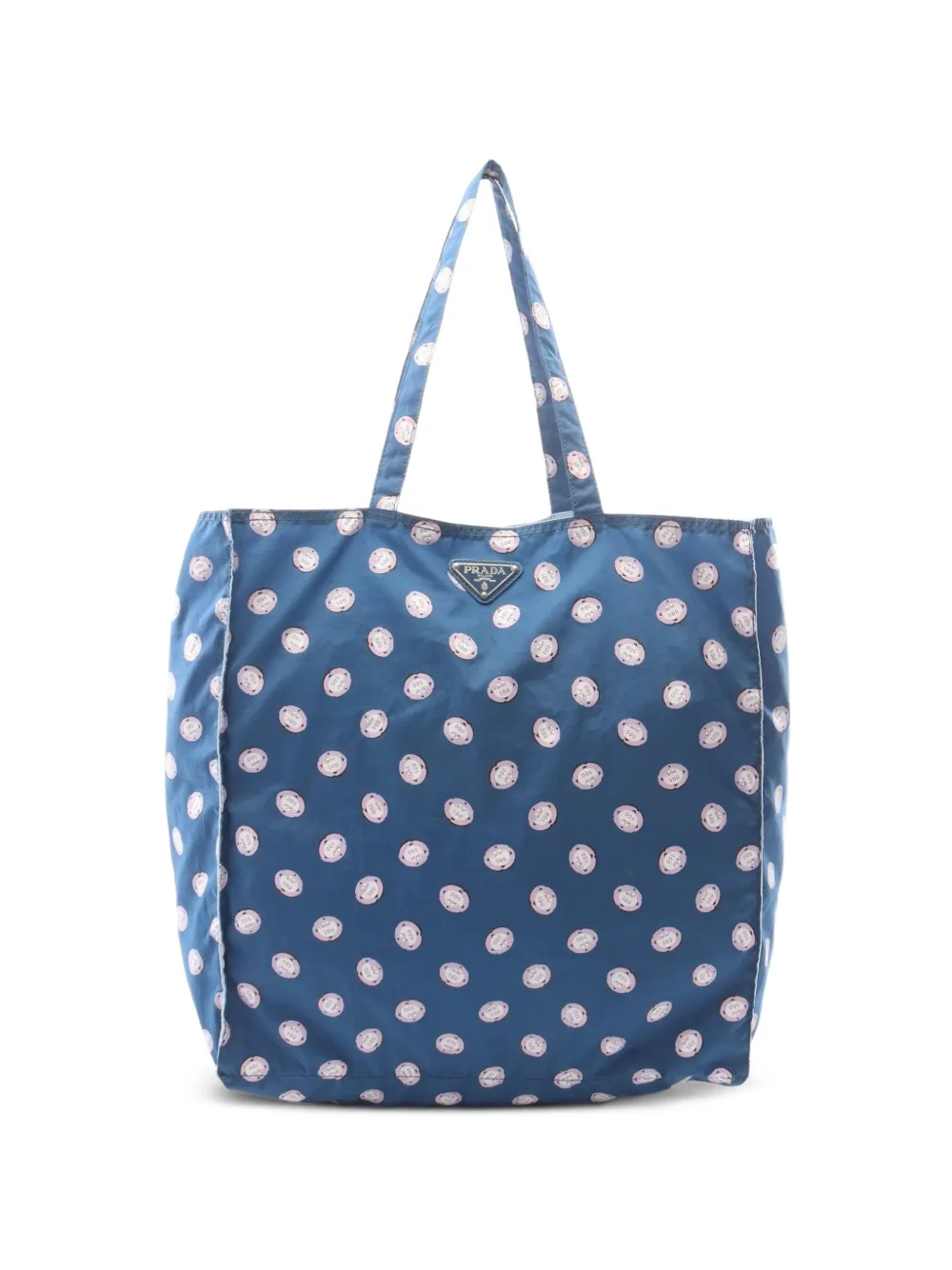 Prada Pre-Owned 2010s triangle logo tote bag - Blu