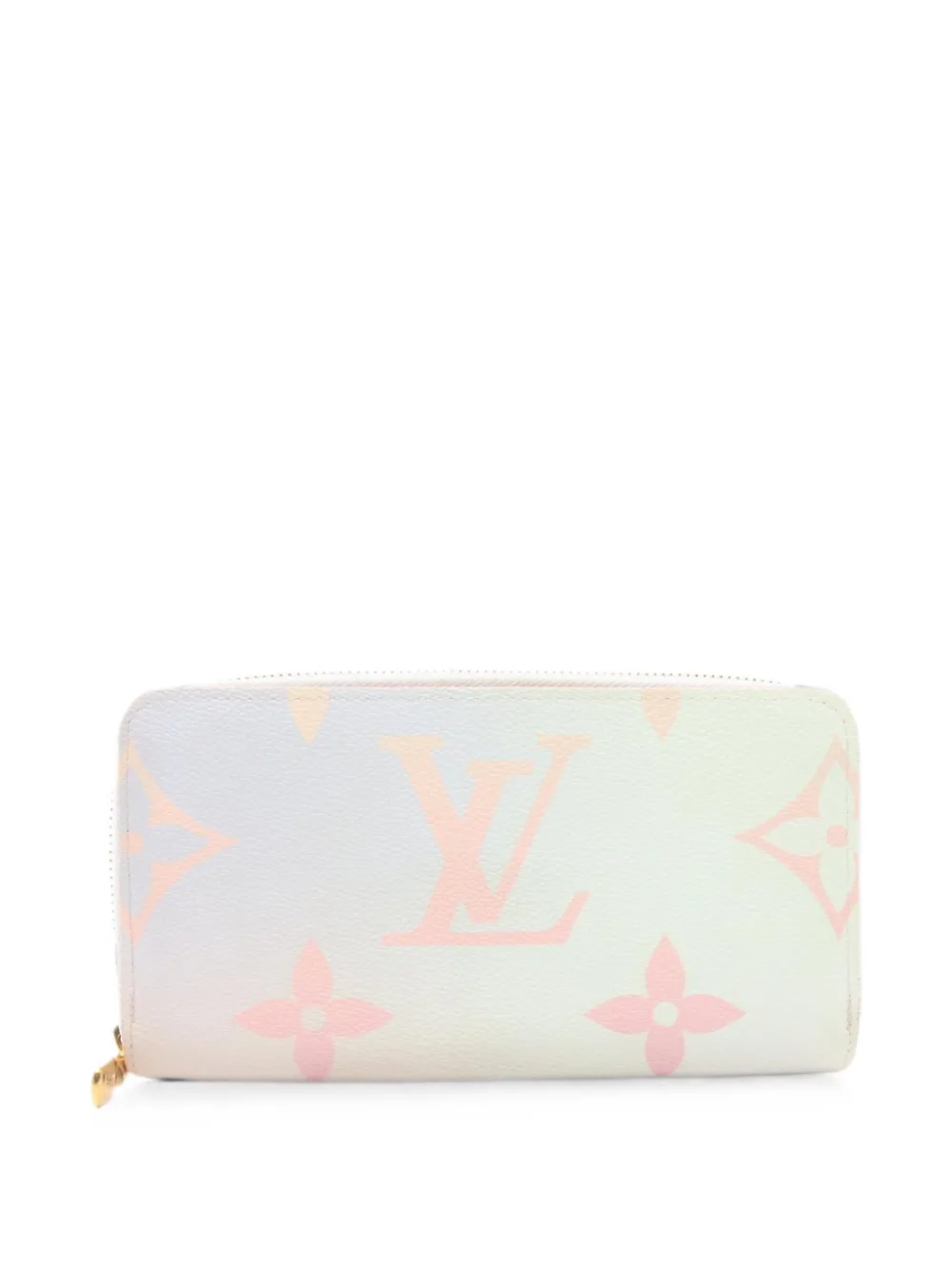 Pre-owned Louis Vuitton Monogram Spring In The City Sunrise Pastel Zippy Wallet In Neutrals