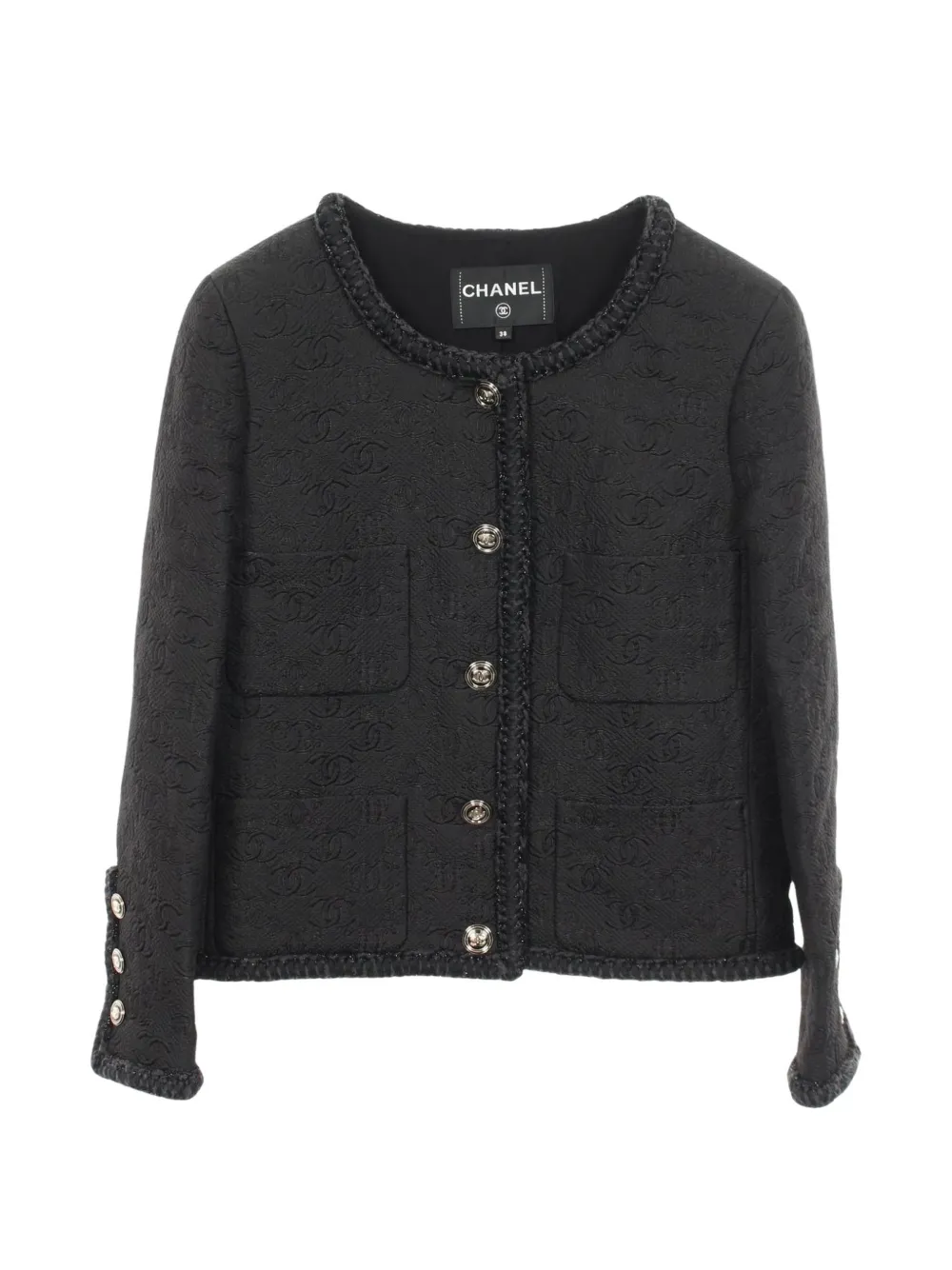 CHANEL Pre-Owned 1986-1988 CC button embossed jacket - Schwarz